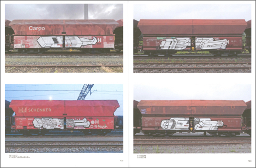 Boris Tellegen: 121/183, 761 photos of red-brown steel freight wagons with a painting on the side