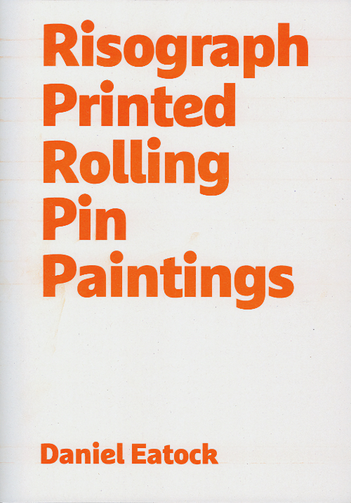 Daniel Eatock - Risograph Printed Rolling Pin Paintings