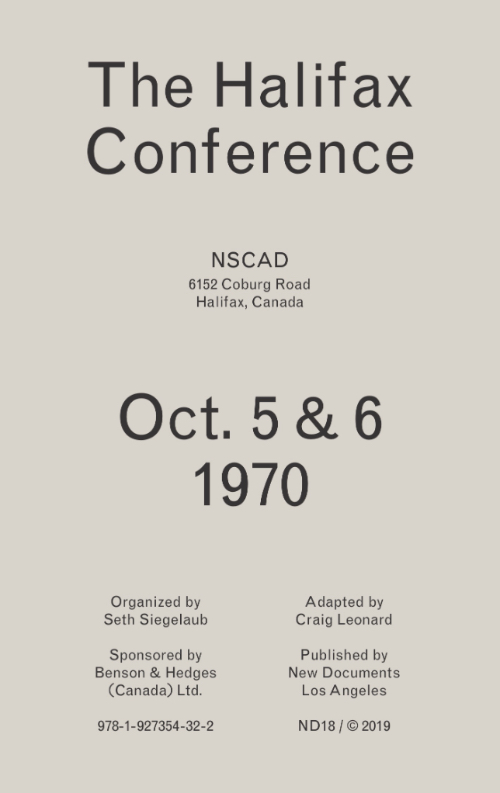 The Halifax Conference