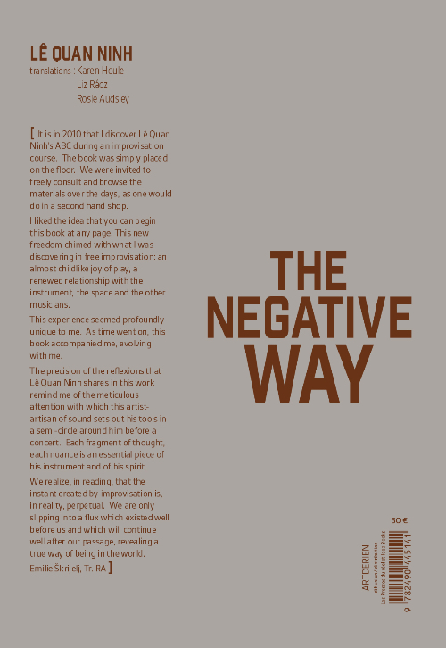 Lê Quan Ninh - The Negative Way (book + CD)